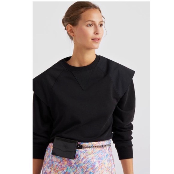 Rebecca Minkoff Zenya Flare Sweatshirt Black - Picture 4 of 7